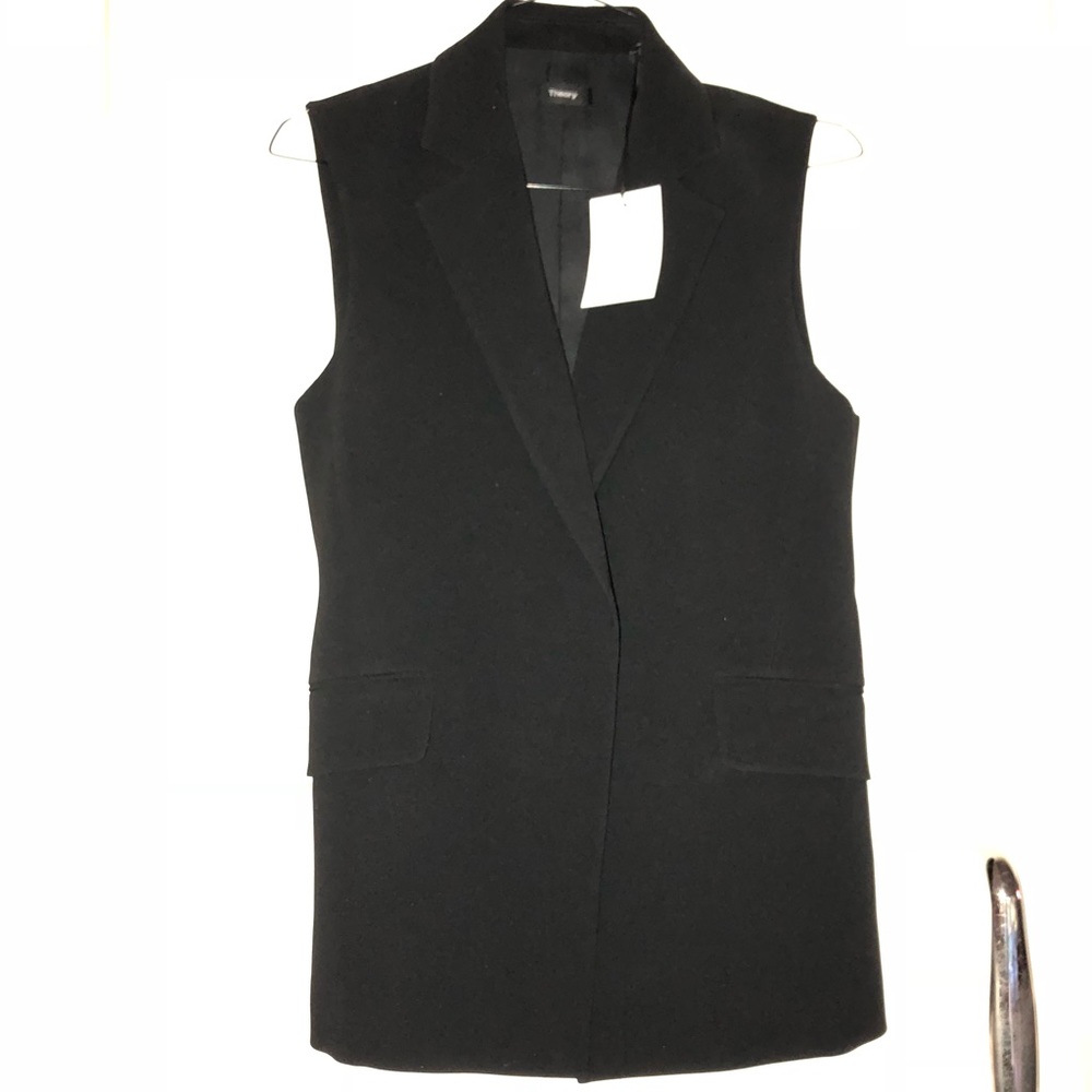 🌺 NWT 🌺Theory Lined Black Tailored Vest